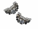 Designer Black Rhinestone Shoe Clips Accessories