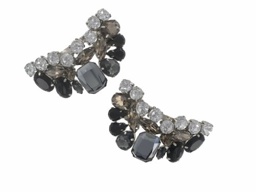 Designer Black Rhinestone Shoe Clips Accessories