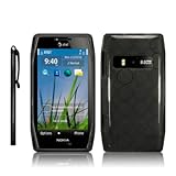 NOKIA X7 GEL CASE - BLACK, WITH CAPACITIVE SCREEN STYLUS