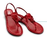 Ruffled T-Strap Sandal