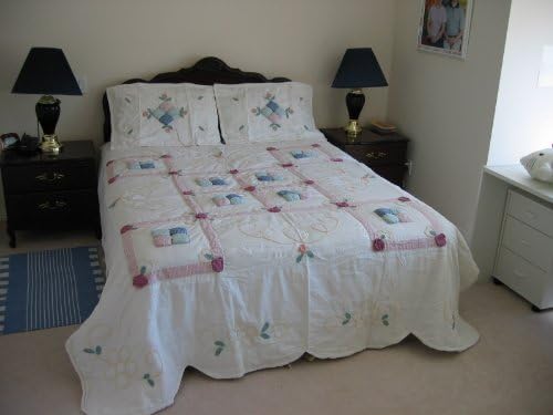 Handmade Patchwork Puff Quilt Set (3pcs)