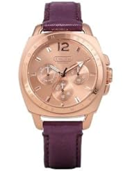 Coach Boyfriend Purple Sparkle Strap Watch 14501709