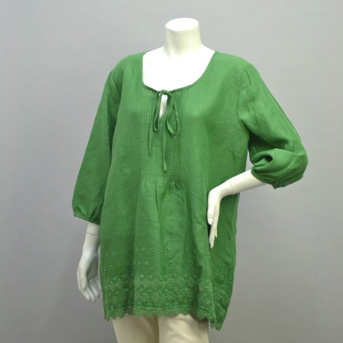 (エレナミロ) ELENA MIRO 七分スリーブチュニック 46 グリーン 並行輸入品