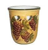 LARGE KITCHEN UTENSIL HOLDER TUSCANY GRAPE DECOR