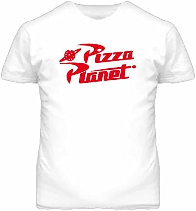LeadingTshirts Pizza Planet Toy Story Movie Woody Buzz T-Shirt Medium White