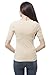Hollywood Star Fashion Women's Plain Basic Elbow Length Sleeves V Neck Top Fitted Shirt