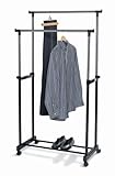 HOMZ AdjustableDouble Pole Garment Rack