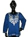 Gift For Sister -Gorgeous International Klein Blue with Cream Color Embroidered Kurti...
