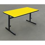 24 x 36 Computer Table - Adjustable - Yellow (Yellow) (26