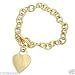 Paris Jewelry 14k Gold over Silver 7-inch Heart Toggle Bracelet