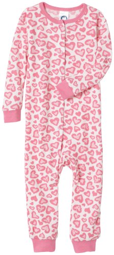Gerber Leopard Hearts Thermal Underwear Unionsuit, White