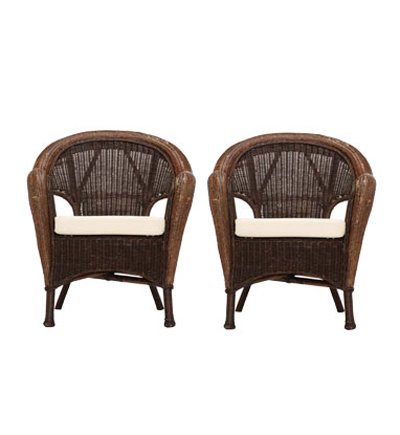 2 Antique Rattan Chairs