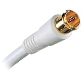 Thomson RCA RG6 Digital Coaxial Cable - F-connector - F-connector - 6ft - White