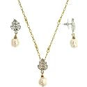 Vintage Inspired Swarovski Crystal Necklace & Earring Set
