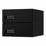 ナスタ:D-ALL　集合郵便受箱（屋内仕様）2戸用　前入前出 KS-MB6001P-2PK-BK