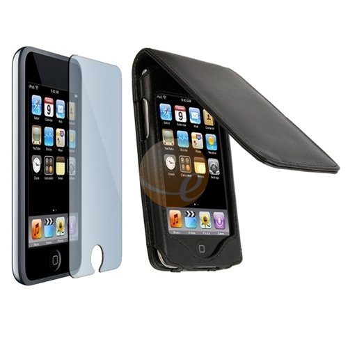 Leather Case + Screen Protector for Apple iPod TOUCH S