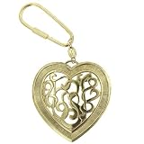 Celtic Inspired Gold Tone Heart Key Ring