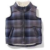 オールドネイビー OLD NAVY/ シェルパラインドベスト ブループラッド アウターベスト 18～24ヶ月【並行輸入】