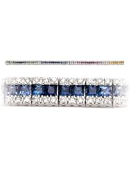 Gabriel & Co. - Multicolored Sapphire & Diamond Tennis Bracelet