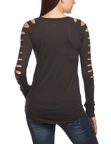 Zumba Fitness Women's Air-Glow Slashed Sleeve Top, Black, X-Large