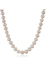AuraPearl 14k Gold 8-9mm Freshwater Cultured AA Quality Pearl Necklace