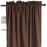 55-Inch by 63-Inch Emerson Lined Pole Top Panel, Chocolate by Arlee