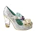 Irregular Choice 'Can't Touch This' Womens Pump in Off White and Gold
