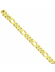Genuine 14K Yellow Gold 11.8Mm Polished Fancy Link Bracelet 8.5 Inches 100% Satisfaction Guaranteed.