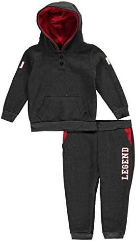 Sacred Crown Baby Boys' "Legend 23" 2-Piece Fleece Sweatsuit - charcoal gray,