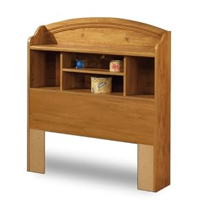 South Shore Furniture, Prairie Collection, Bookcase Headboard 39″, Country Pine