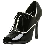 N.Y.L.A Women's Randee Lace Up Oxford Pump,Black/White,7 M US