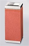 Designer Line Accents 5 gallon Red Sierra Granite/Stainless Steel Trash Receptacle DM12SUTSSSGR