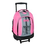 Kids’ J World Lightning Wheels Rolling Backpack - Pink/ Gray