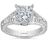 0.85 Ct. Antique Vintage Princess Diamond White Gold Engagement Ring
