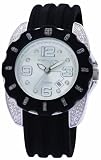 Kahuna Black Silicone Strap Ladies Stone Set Watch K10-0011L