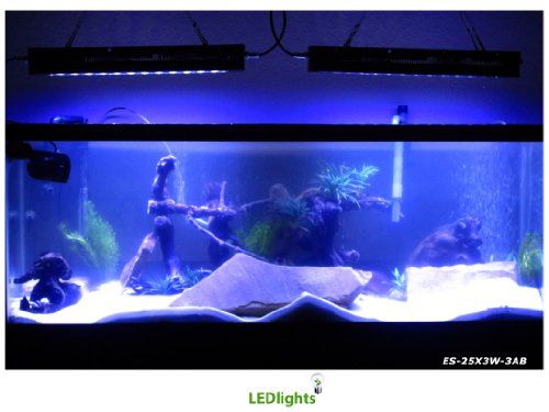 Aqua Pro 75W (25x3W) CREE LED Aquarium Reef Tank Coral Light White/Blue Aluminum Aqua Pro 75W (25x3W) CREE LED Aquarium Reef Tank Coral Light White/Blue Aluminum