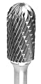 CARBIDE BUR GROBET MADE IN U.S.A. CYLINDER RADIUS END 1/4X1/2X1/4 6