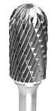 GROBET CARBIDE BUR MADE IN U.S.A. CYLINDER RADIUS END 5/32X5/8X1/4 DOUBLE CUT