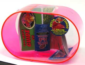 Betta Condo 1 Gallon Oval Pink (Catalog Category: 