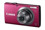 Canon PowerShot A2300 16MP Point-and-Shoot Digital Camera (Red) with 4GB SD Card, Camera Case