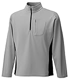 プロモンテ(PuroMonte) トリプルドライカラット ライトウェイト 長袖ジップシャツ MEN'S グレー×ネイビー M TN154M