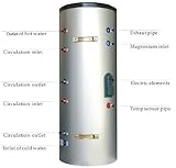 400 Liter Solar Water Heater Hot Water Tank Dual Coil Gas & Electric Backup