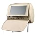 Brand DW-H291DG NEW CAR HEADREST LCD 9 DVD PLAYER MONITOR with USB SD and Player Games (BEIGE/TAN)