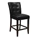 Kitchen & Housewares : Alexandra Set of 2 Tufted Vinyl Pub Chairs - Dark Brown