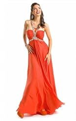 V-neck Crystals Beaded Applique Crystal Lace Chiffon/Taffeta/Tulle Quinceanera Dress 