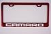 Chevy Camaro Red Stainless Steel License Plate Frame