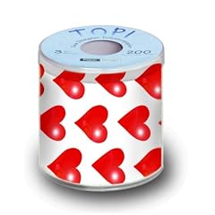 Bedrucktes Toilettenpapier bedruckt mit MOTIV HERZEN (HEARTS)