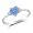 Sterling Silver Aquamarine CZ Engagement Ring, 4