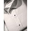 Wing Collar Pique Tuxedo Shirt, Classic Front, 65% Polyester 35% Cotton