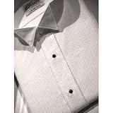 Wing Collar Pique Tuxedo Shirt, Classic Front, 65% Polyester 35% Cotton